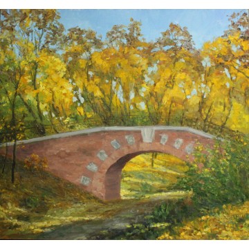 Golden autumn in Neskuchny garden.