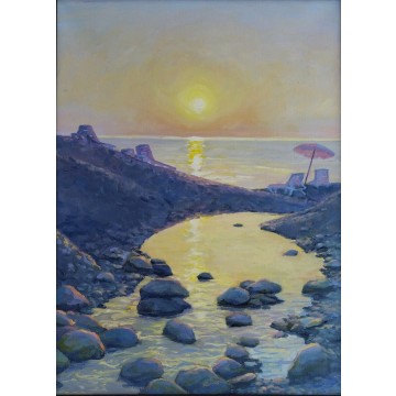 Sunset on the sea, Kvariati