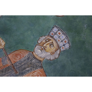 Diocletian. Reconstruction of an 11th-century fresco, fragment.